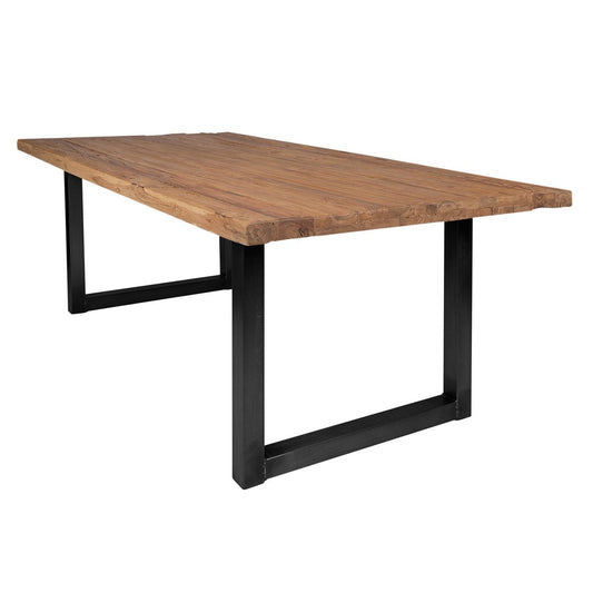 Tisch 220x100 cm, recyceltes Teak natur