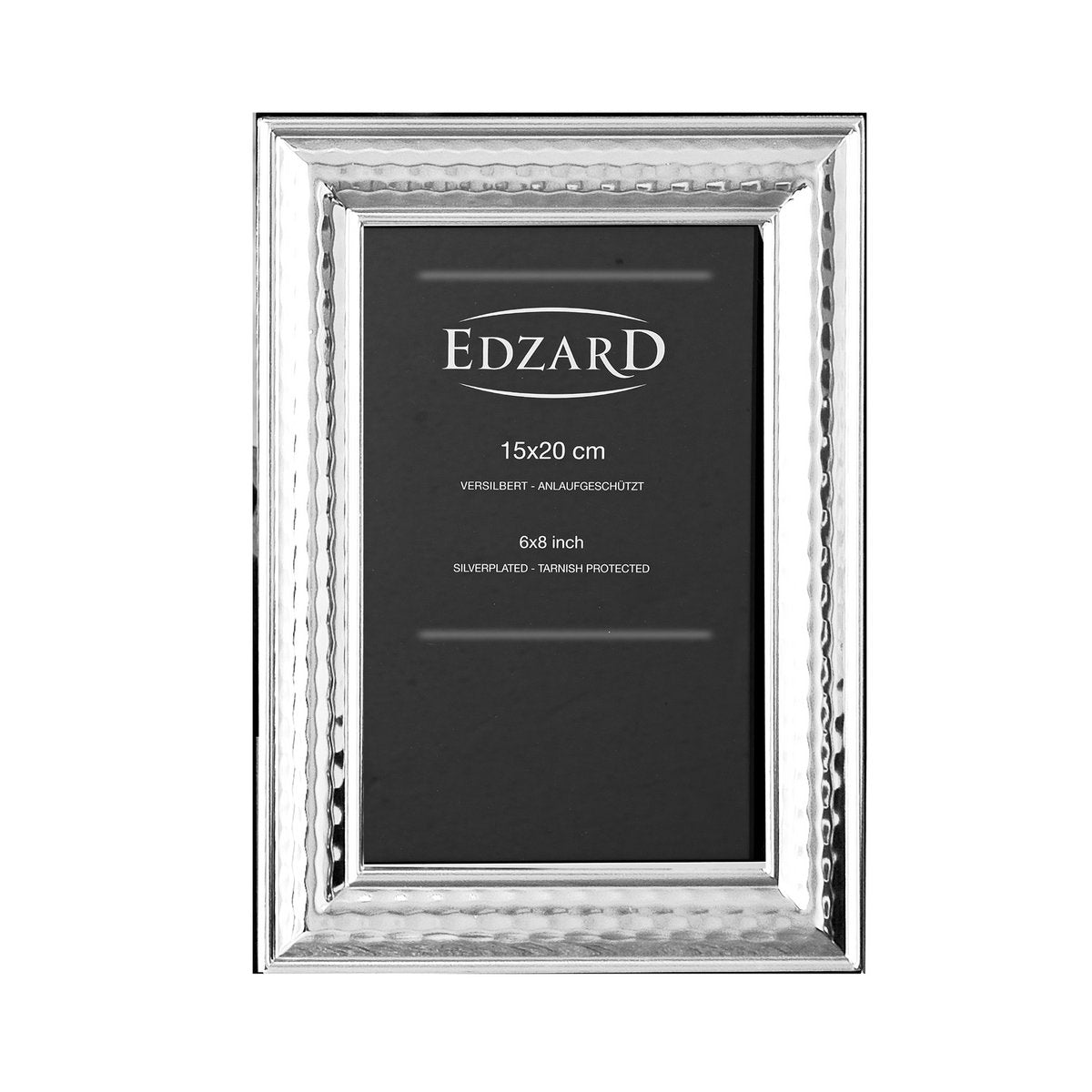 EDZARD Fotorahmen Urbino für Foto 15 x 20 cm, edel versilbert, anlaufgeschützt, mit 2 Aufhängern