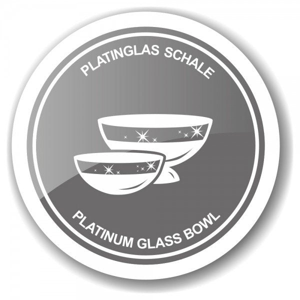 EDZARD Glasdose Vigo mit Deckel, mundgeblasenes Kristallglas mit Platinrand, ø 19 cm, H 19  cm