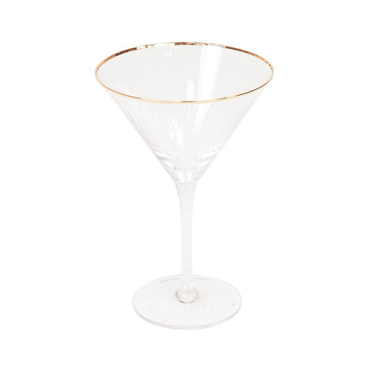 Glaswaren - Martini-Glas - Klar/Gold - S2 - 12x12x18,5cm