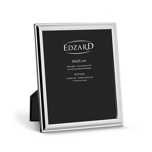 EDZARD Fotorahmen Bilderrahmen Terni für Foto 20 x 25 cm edel versilbert, anlaufgeschützt, mit 2 Aufhängern