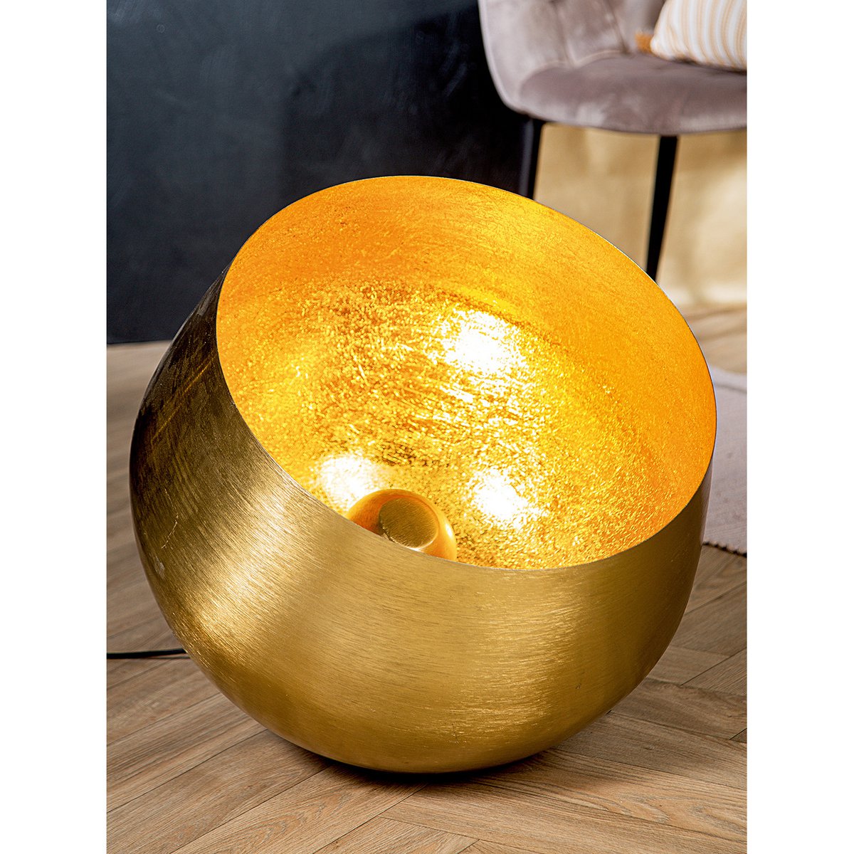 Bodenlampe Gold-Meteo