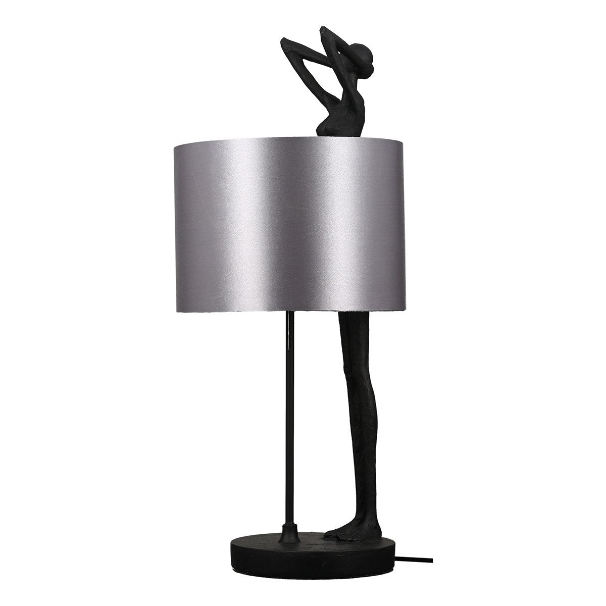 Poly Lampe "Lady" schwarz/silber