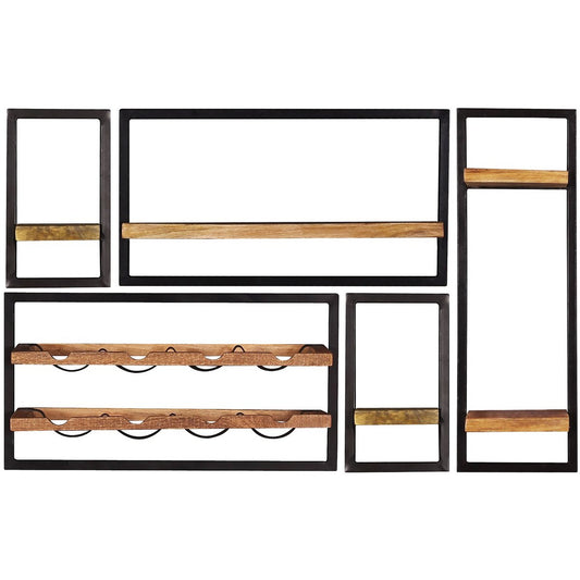 Wandregal-Set, 5-teilig