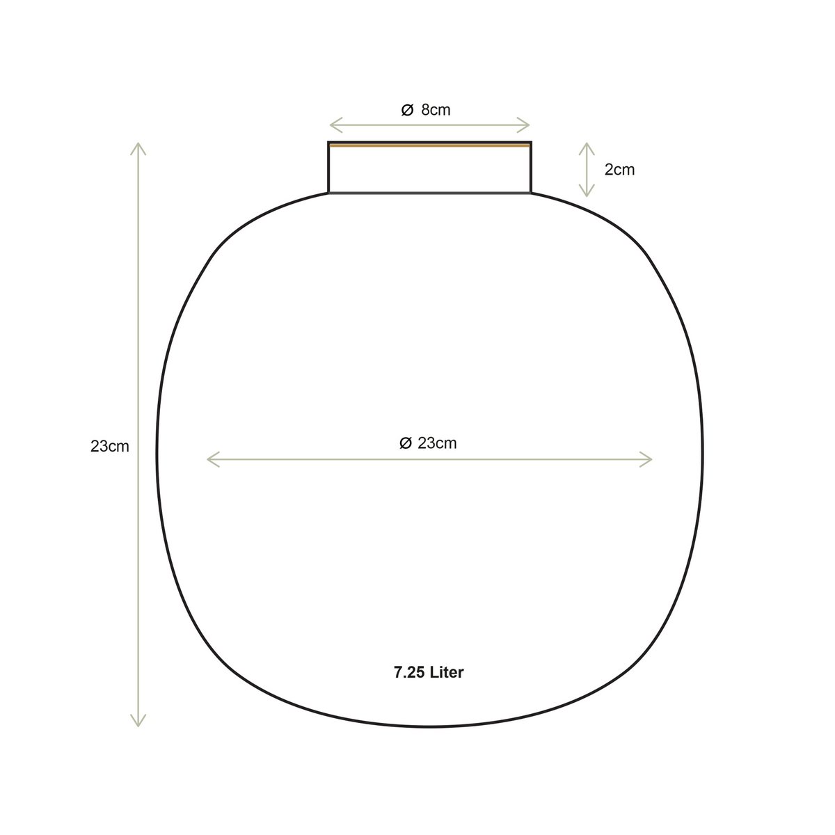 Vase Metall Lila 23cm