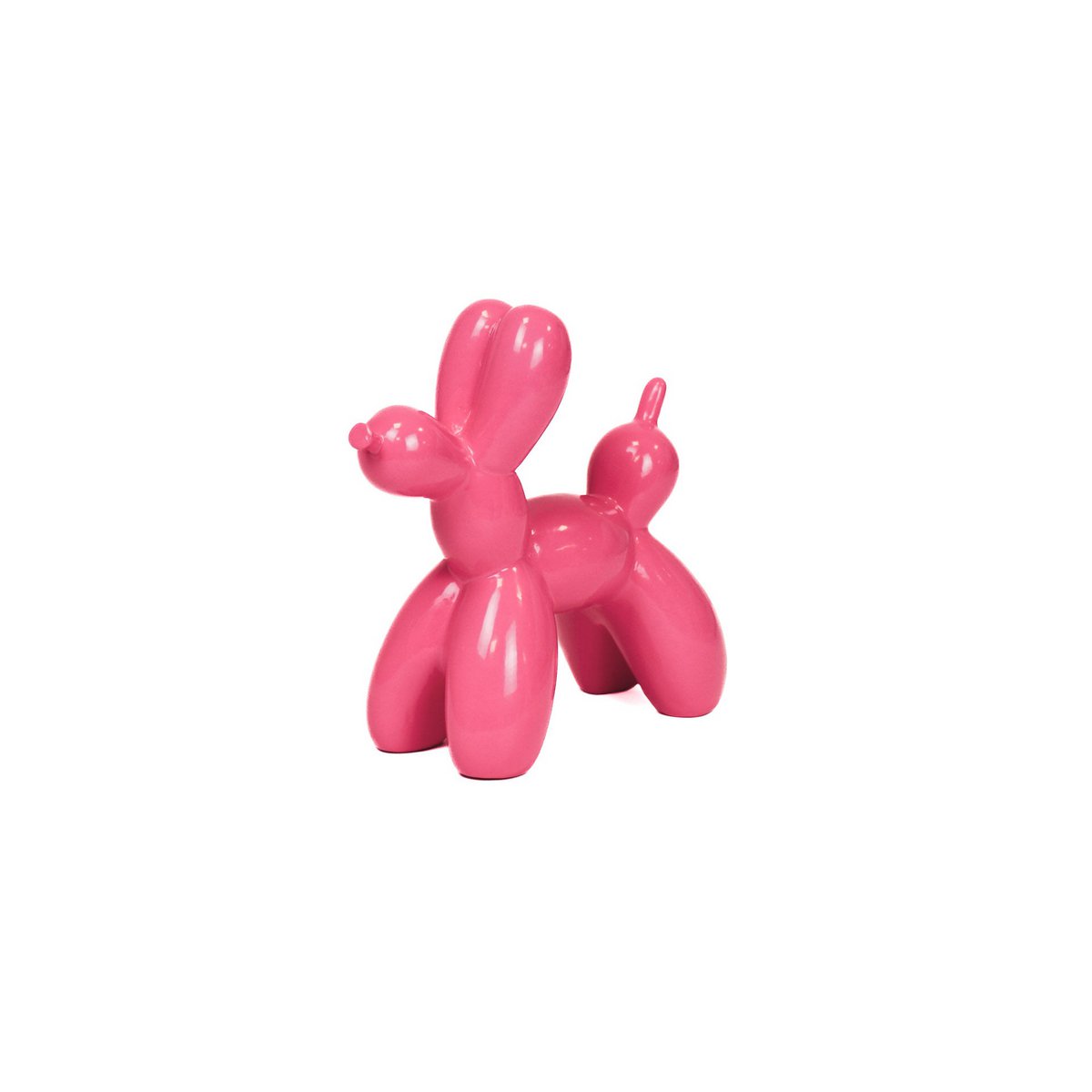 Ornament - Ballonhund - Keramik - Rosa - 19x18,5x8,5cm