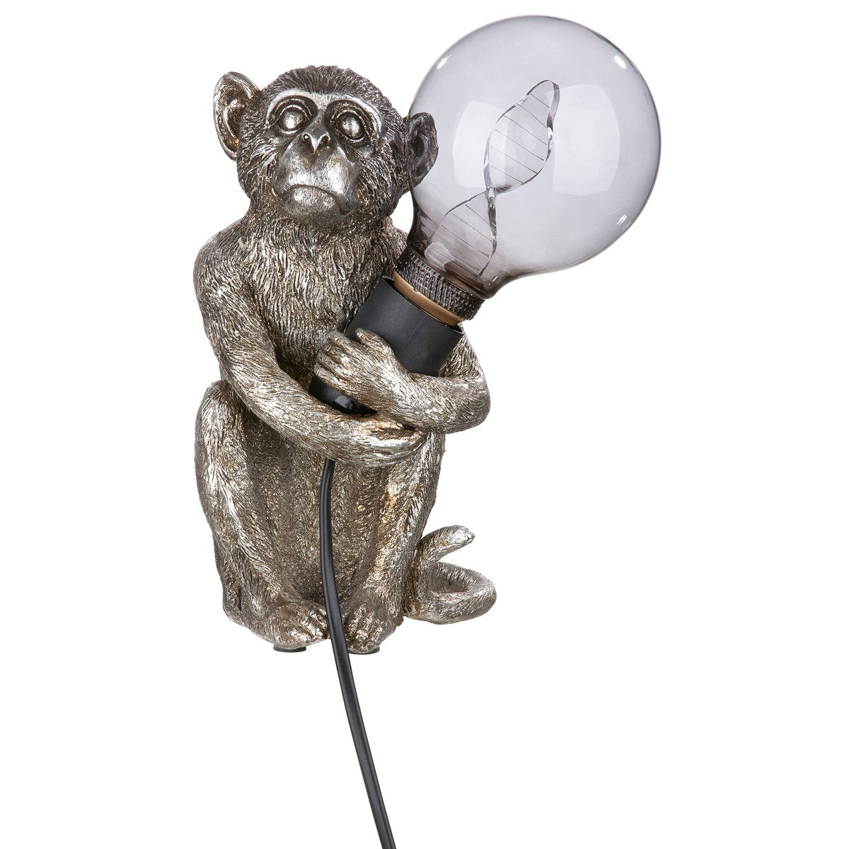 Poly Lampe "Monkey" ant.silber