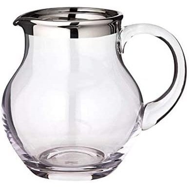 EDZARD Krug Olivia, mundgeblasenes Kristallglas mit Platinrand, Höhe 17 cm, Füllmenge 1,5 Liter