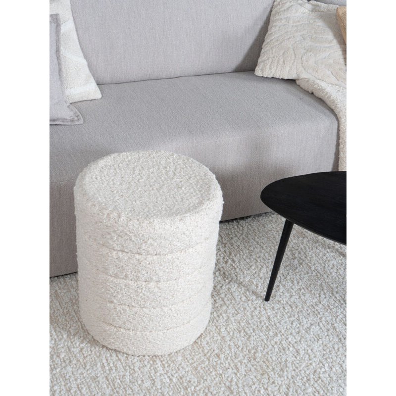 Pouf Rosa Natural 53 x ø43 cm