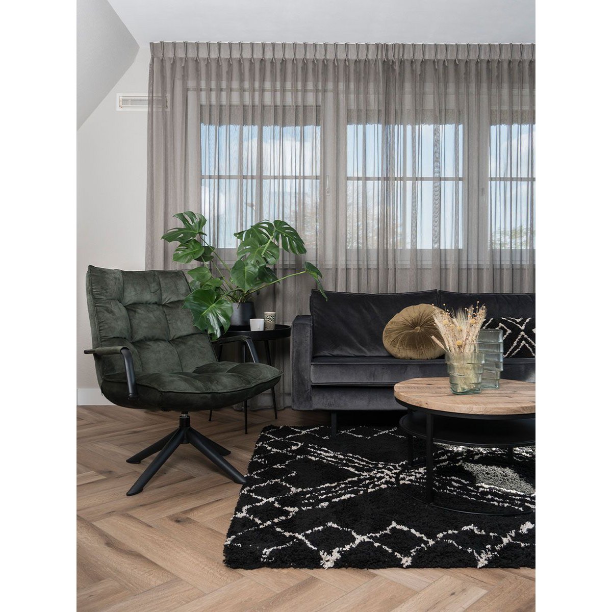 Couchtisch Sarno Schwarz 60 x 60 cm