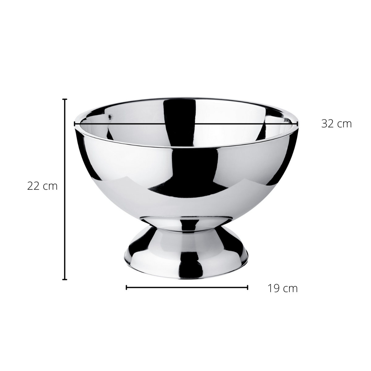 EDZARD Sektkühler Flaschenkühler Weinkühler Cadiz, Edelstahl hochglanzpoliert, doppelwandig, ø 32 cm