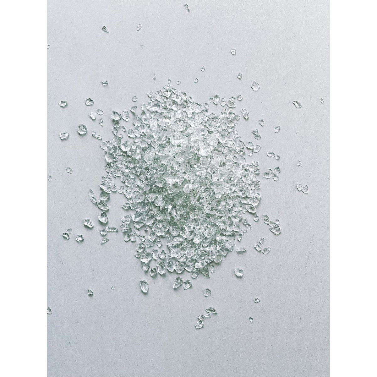 Dekogranulat Glassteine (2-4 mm), 1kg, transparent, wasserfest, staubfrei